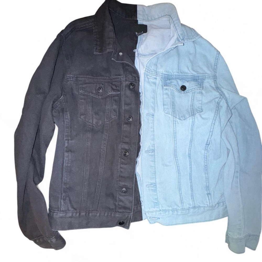 Two-Tone Men’s Denim Jacket Medium